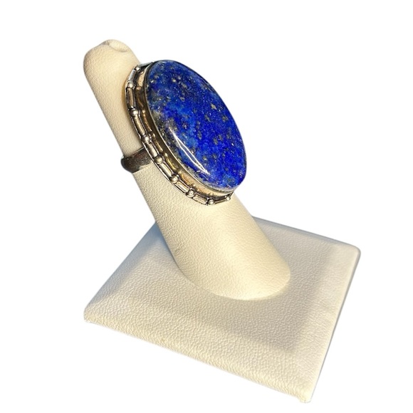 New Monster Lapis Gemstone Ring Size 5-1/2 - Picture 3 of 5